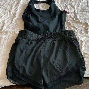 SPANX Get Moving Active Romper Runsie Very Black